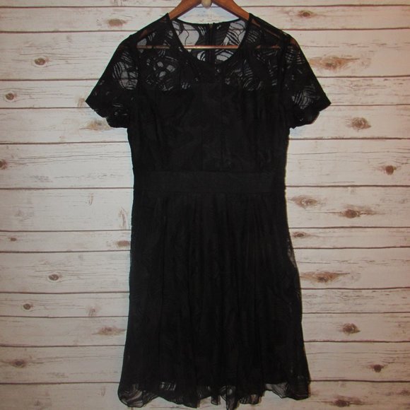 NWOT, Black Lace Dress Size 10 - Picture 1 of 5